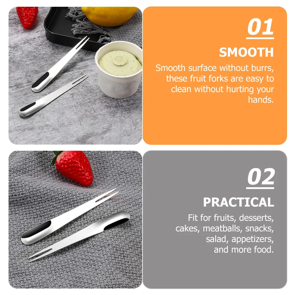 

20Pcs Premium Fruit Spoon Fork Stainless Salad Forks for Cakes Snacks Puree Appetizers Rustproof Easy Clean Tableware Bistro