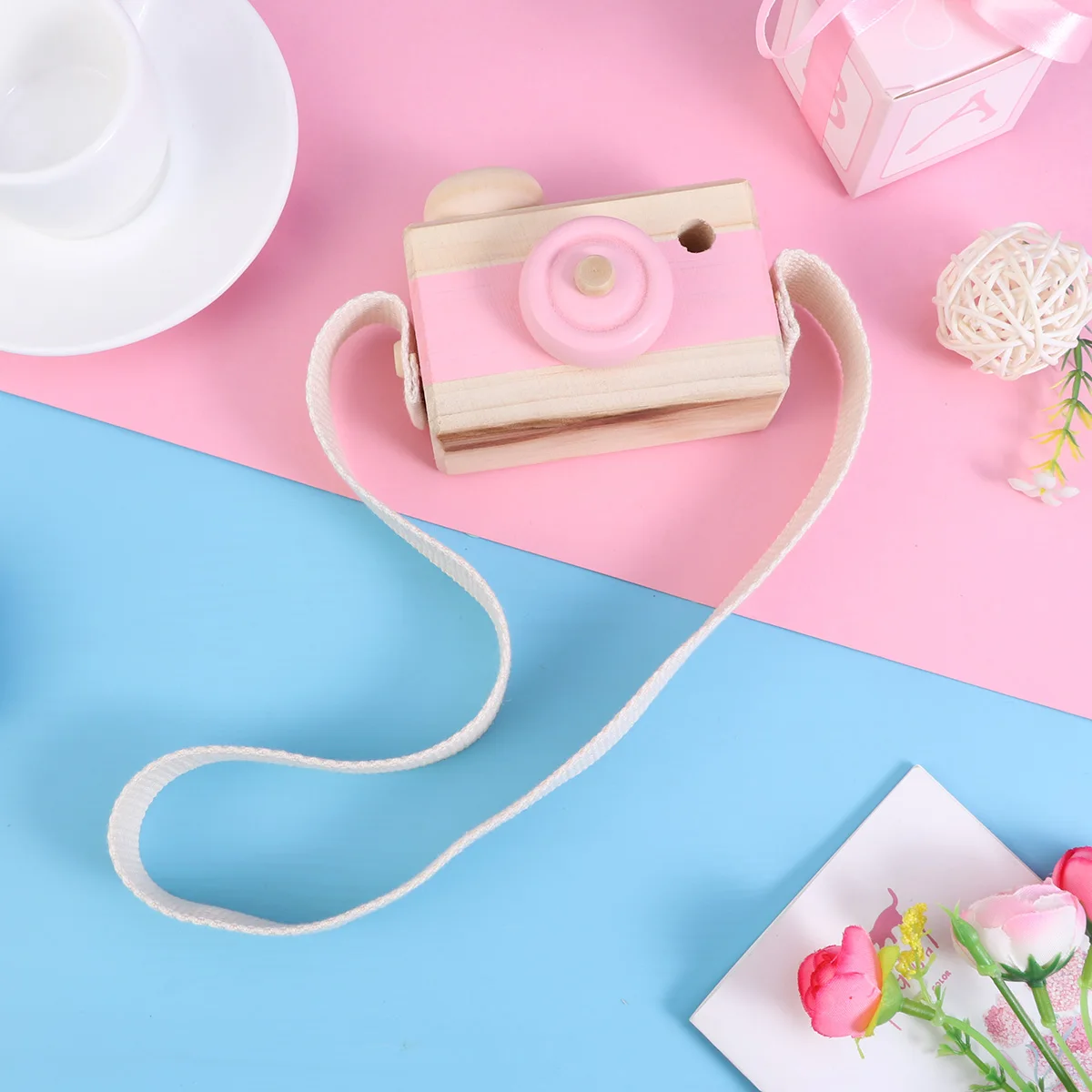 Очаровательная деревянная игрушка-камера для детей, декор, реквизит для фотосъемки, идеальный подарок на день рождения, Рождество ()