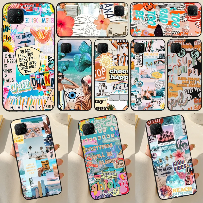 Summer Aesthetic Collage Case For Huawei Honor X8 X7a X8a X9a 50 70 90 Magic5 Lite P20 P40 P60 P30 Pro Nova 9 Cover