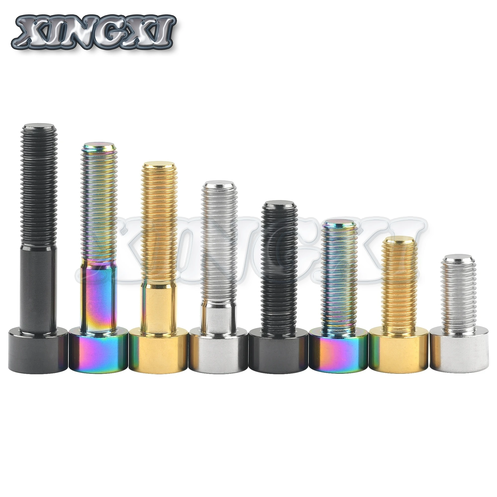 XingXi Titanium Bolt M10 X 20 25 30 35 40 45 50 55 60mm Allen Key Screw for Bicycle Motorcycle Modification