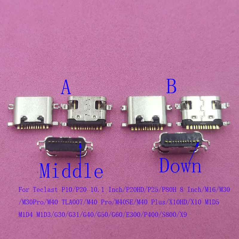10-100 szt. Złącze USB do ładowania, wtyk do stacji dokującej do Teclast X10 HD P20 P80H P10 P25 M16 M30 X9 M40 Pro SE S800 G30 G31 G40 — zdjęcie 3