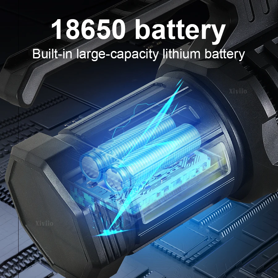2025 新強力な検索懐中電灯充電式戦術トーチ 2000000LM 超高輝度スポットライトキャンプランプポータブルランタン