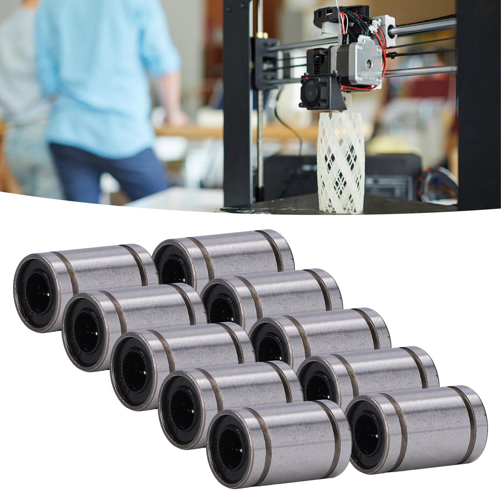 Linear Motion Bearing Cylinder Optical Axes Slider Test Frame Spare ID 6mm OD 12mm LM6UU CNC Bearing Linear Motion Bearing