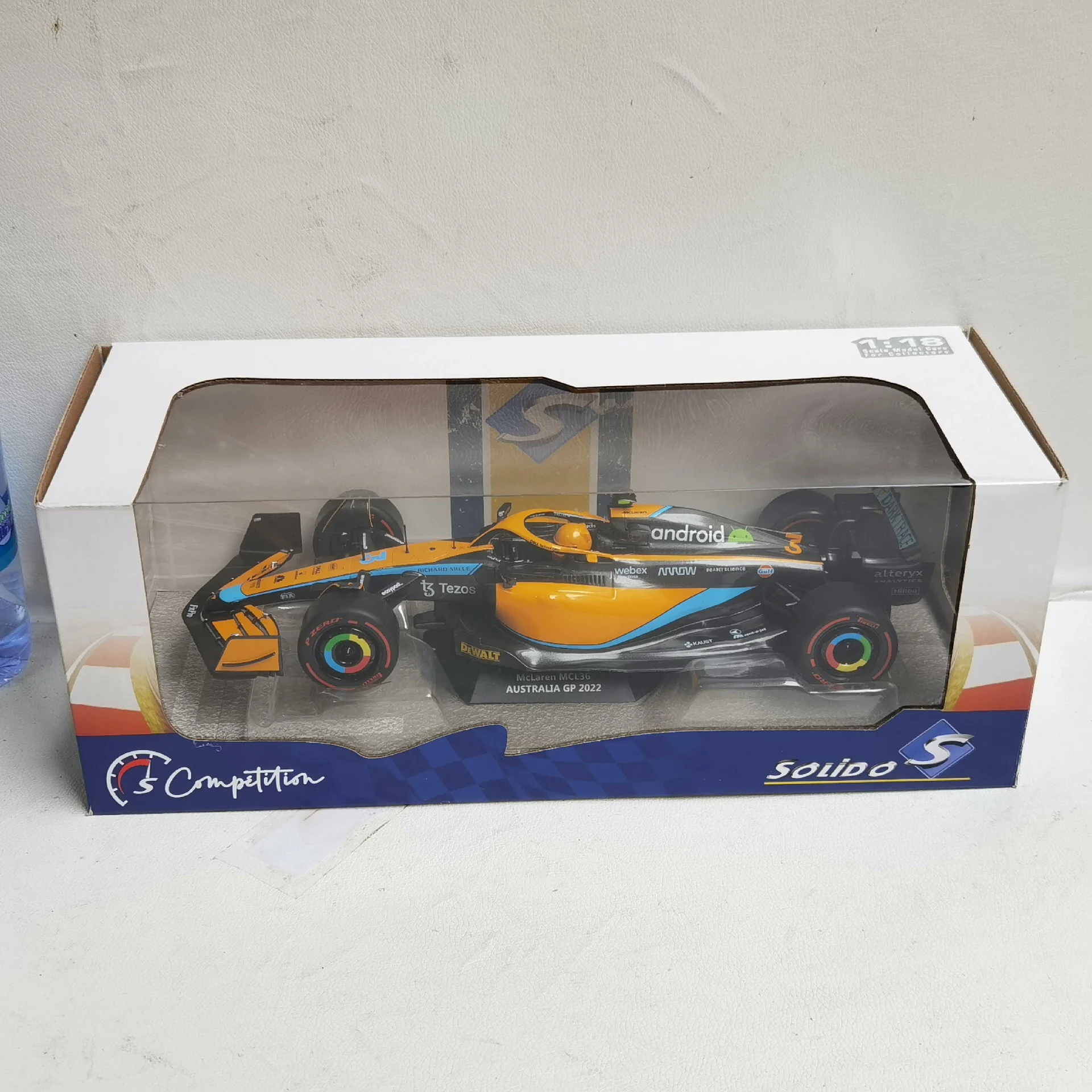 

Литой под давлением SOLIDO масштаб 1/18 Mclaren MCL36 2022 F1 Formula Car, модель автомобиля из сплава, Коллекционная игрушка, подарок, сувенир, украшение для дисплея