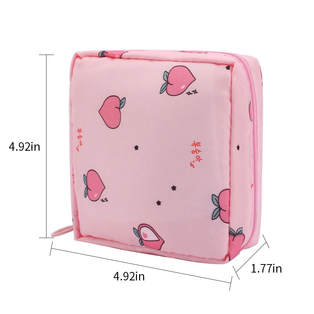 Sanitary Napkin Storage Bag Mini Folding Women Cute Bag For Gaskets Napkin Towel Storage Bags Girls Travel Makeup Bag Tampon