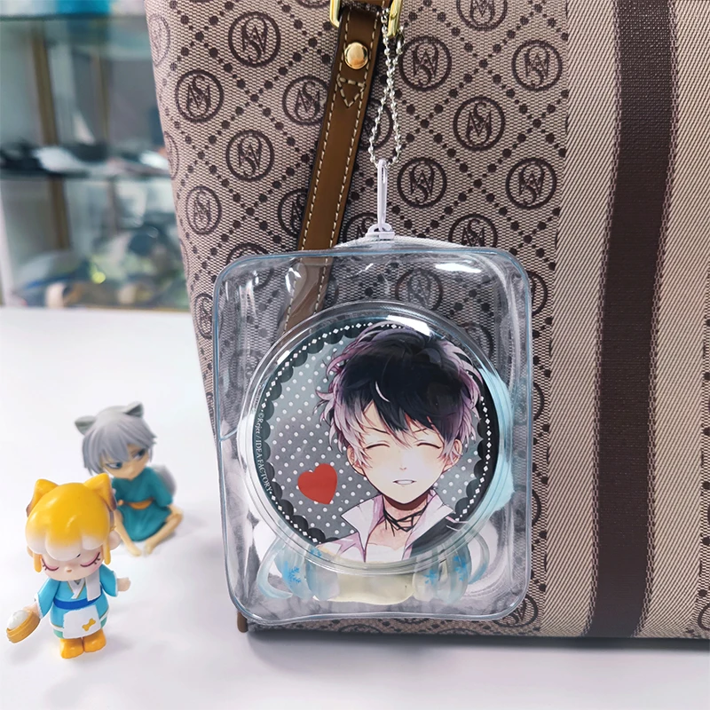 Clear Mini Outdoor Bag Transparent Kawaii Doll Pouch Organizer For Japanese Anime Button Cartoon Badge DIY Figure Nendoroid Toys