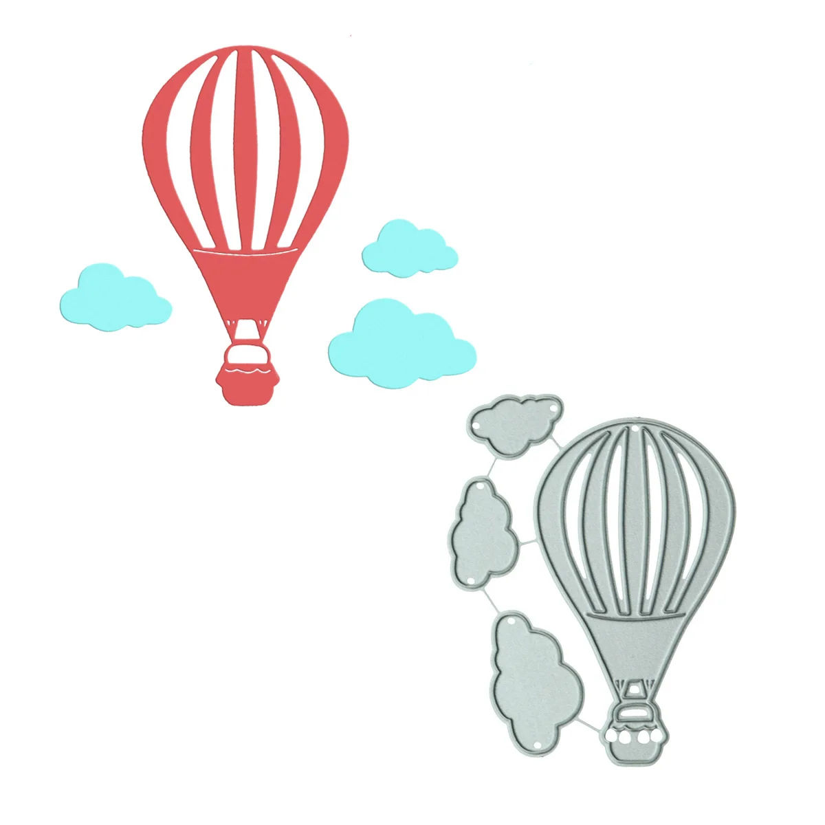 

Hot Air Balloon Pattern Metal Cutting Dies For Scrapbooking Handmade Greeting Card Punch Presscut Clipart Photo Album Decorating