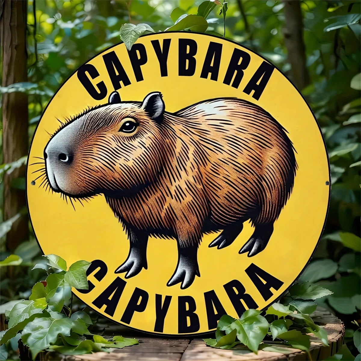 لافتة ألومنيوم كابيبارا العتيقة، عبوة واحدة - لوحة فنية جدارية معدنية متينة للمنزل، البار، ديكور المزرعة، سيج ريترو مضحك داخلي وخارجي