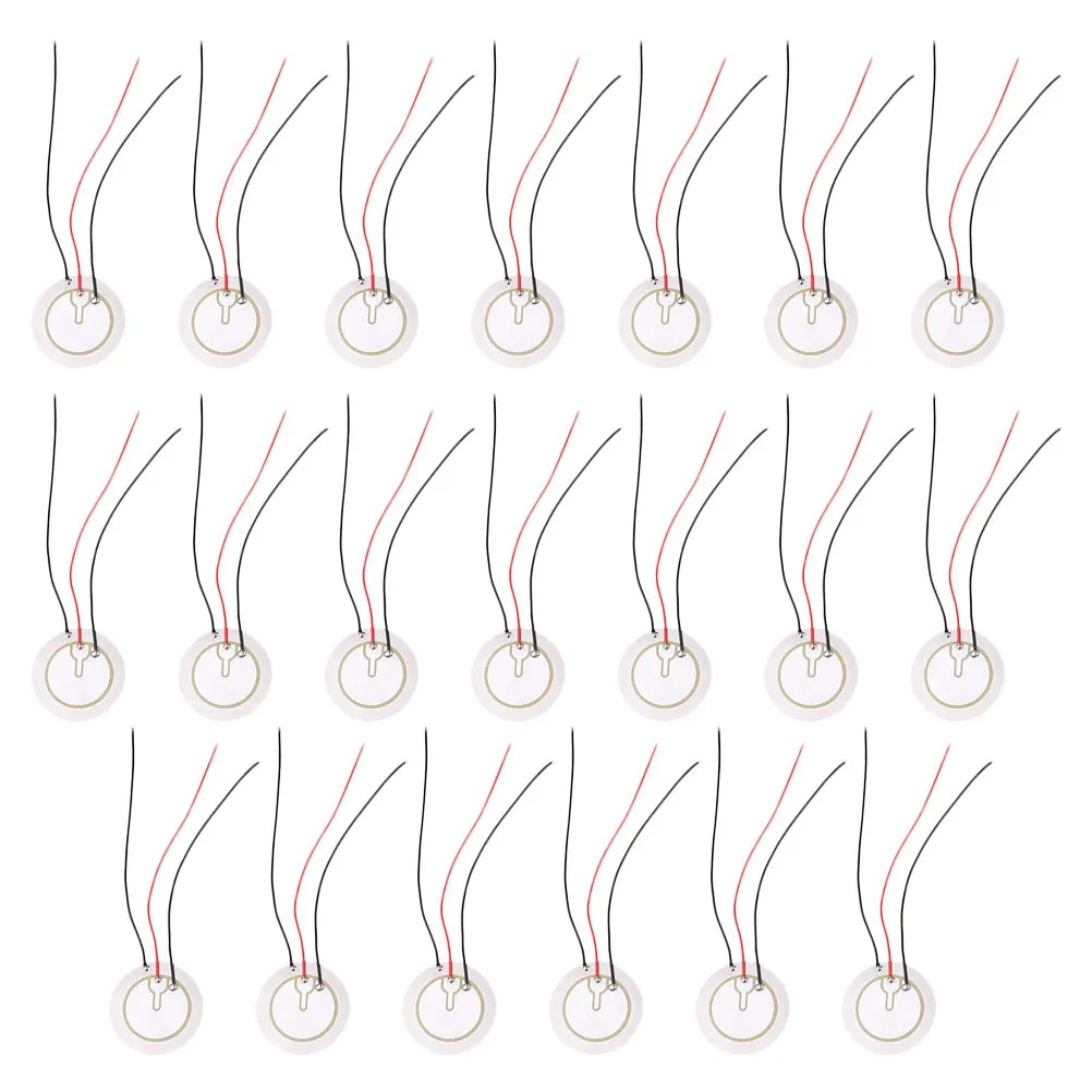

20 Pcs Steel Passive Three Pole Ceramic Leads Mini Trigger Piezo Disc Guitar Sensor Sound Control Electronic Products