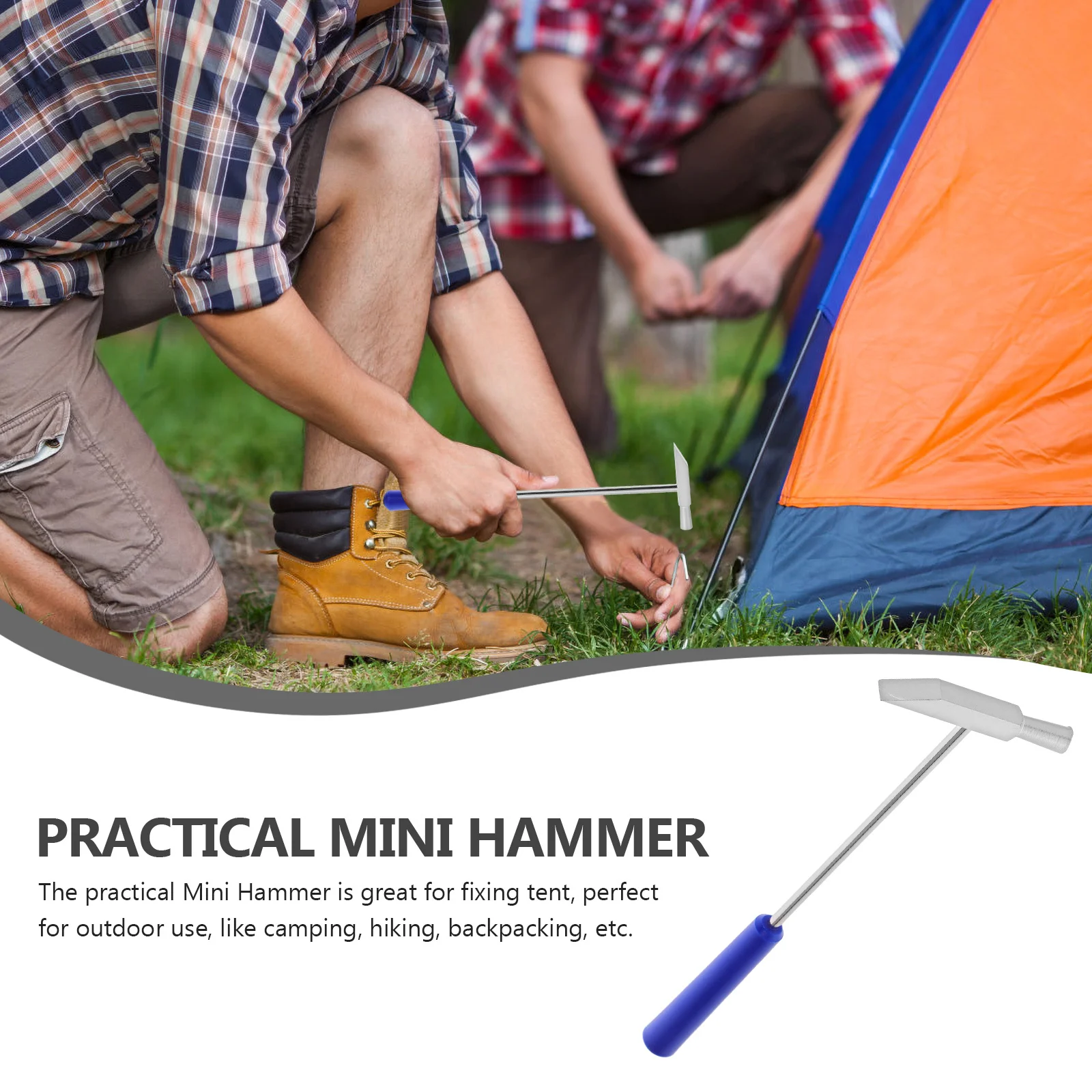 5 قطع مطرقة صغيرة للتخييم في الهواء الطلق، مطرقة خفيفة الوزن ومحمولة صغيرة للمشي لمسافات طويلة وحقيبة الظهر