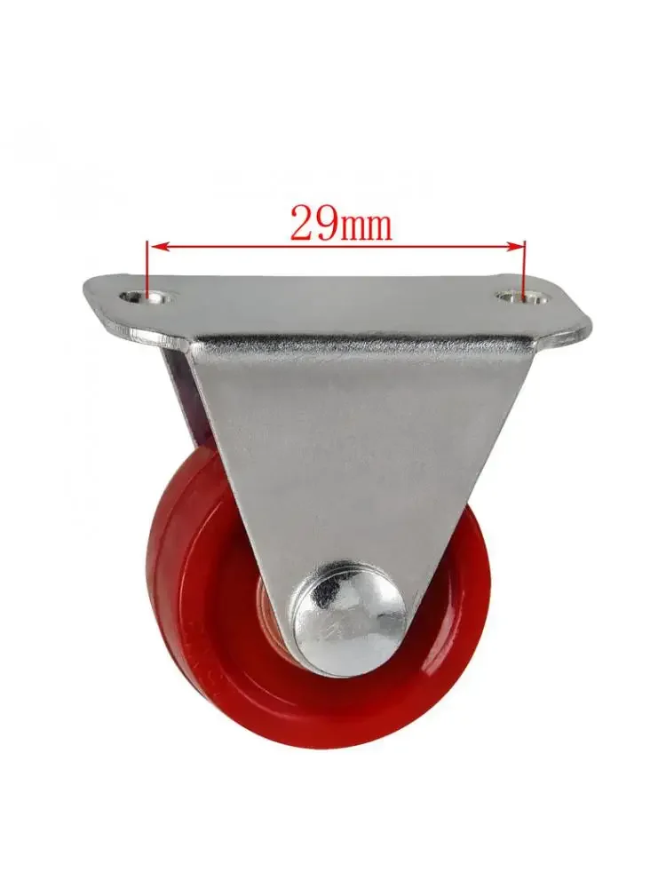 4 Stks/partij Spot 1 Inch Pu Directionele Caster Licht Jujube Rode Polyurethaan Roller Rustig Slijtvaste Meubels Wiel