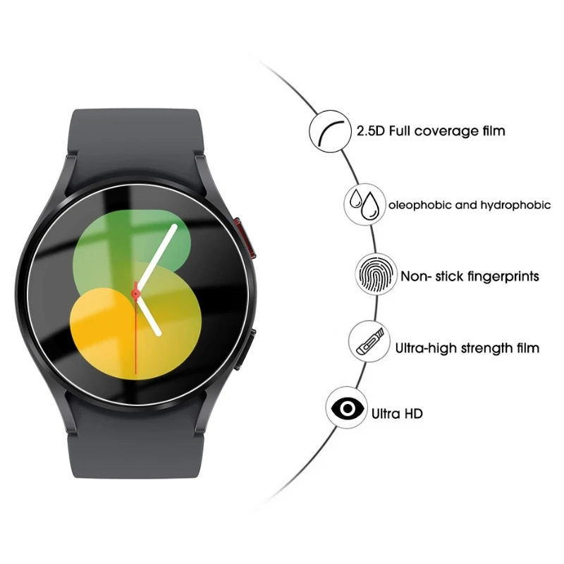 Tempered Glass on Samsung Galaxy Watch 4 44MM 40MM Screen Protector for Samsung Watch 4 Classic 46MM 42MM Protector Film Foil