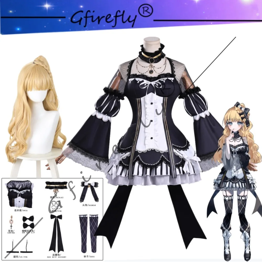 

Game Magical Girl Witch Trials Saeki Miria Cosplay Costume Elaborate Dress Accessory Wig Set Stage Performance Comic Con Costume