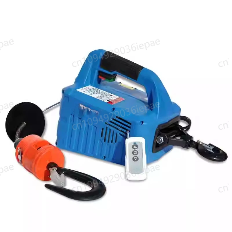 220V/110V Upgrade Electric Portable Electric Hand Winch Traction Block Electric Steel Wire Rope Lifting Hoist Towing Rope