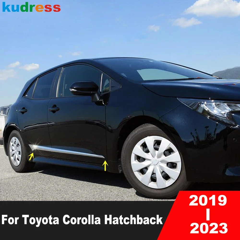 

For Toyota Corolla Hatchback 2019 2020 2021 2022 2023 Chrome Car Side Door Body Trim Door Line Panel Streamer Strip Accessories