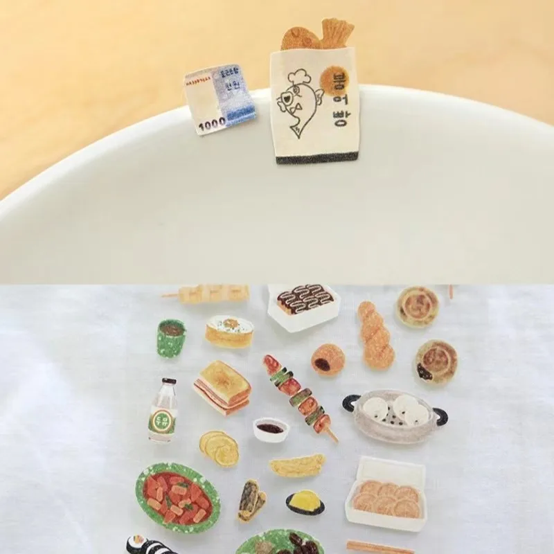 Korea Origin Sticker Suatelier Street Food 1167 Junk Journal Cute Foods Scrapbooking Paper Adhesive Stickers Supplies Craft