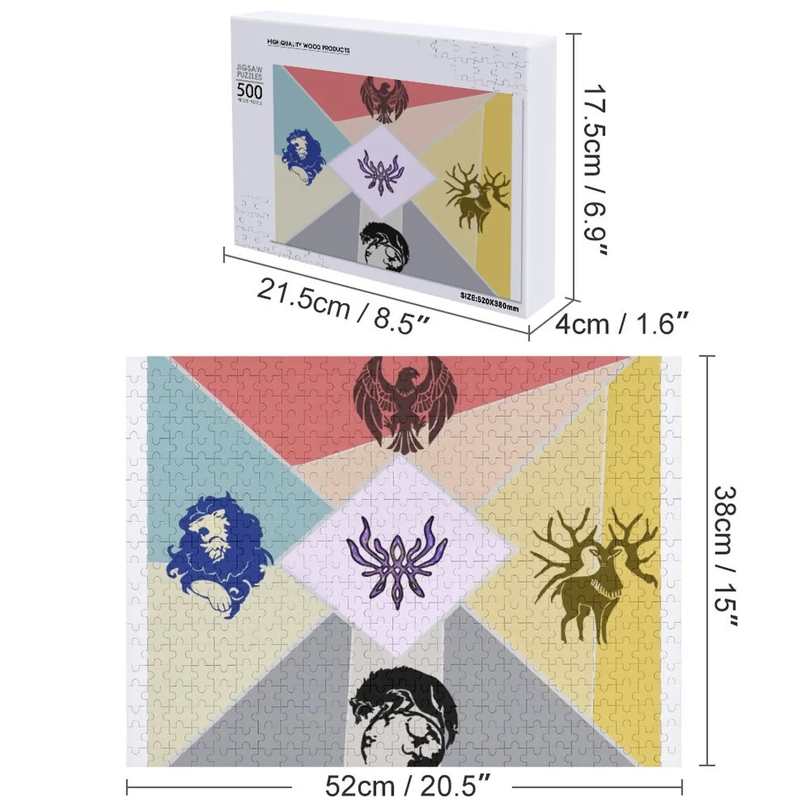 파이어 엠블럼 하우스 직소 퍼즐 맞춤형 장난감 어린이용 맞춤형 나무 상자 퍼즐