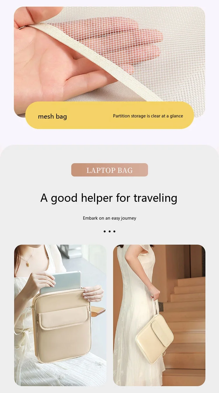 Elegante Tablet-Hülle 11-13 Zoll PU-Schutztasche für iPad mit Plüschfutter – Detail 13