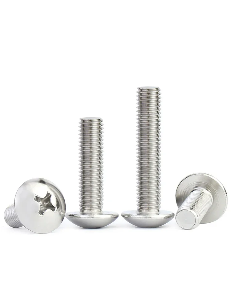 M3 M4 M5 M6 TM Screws Phillips Truss Mushroom Head Screw 316 A4 Stainless Steel Steel Flat Head Large Round Cross Bolt