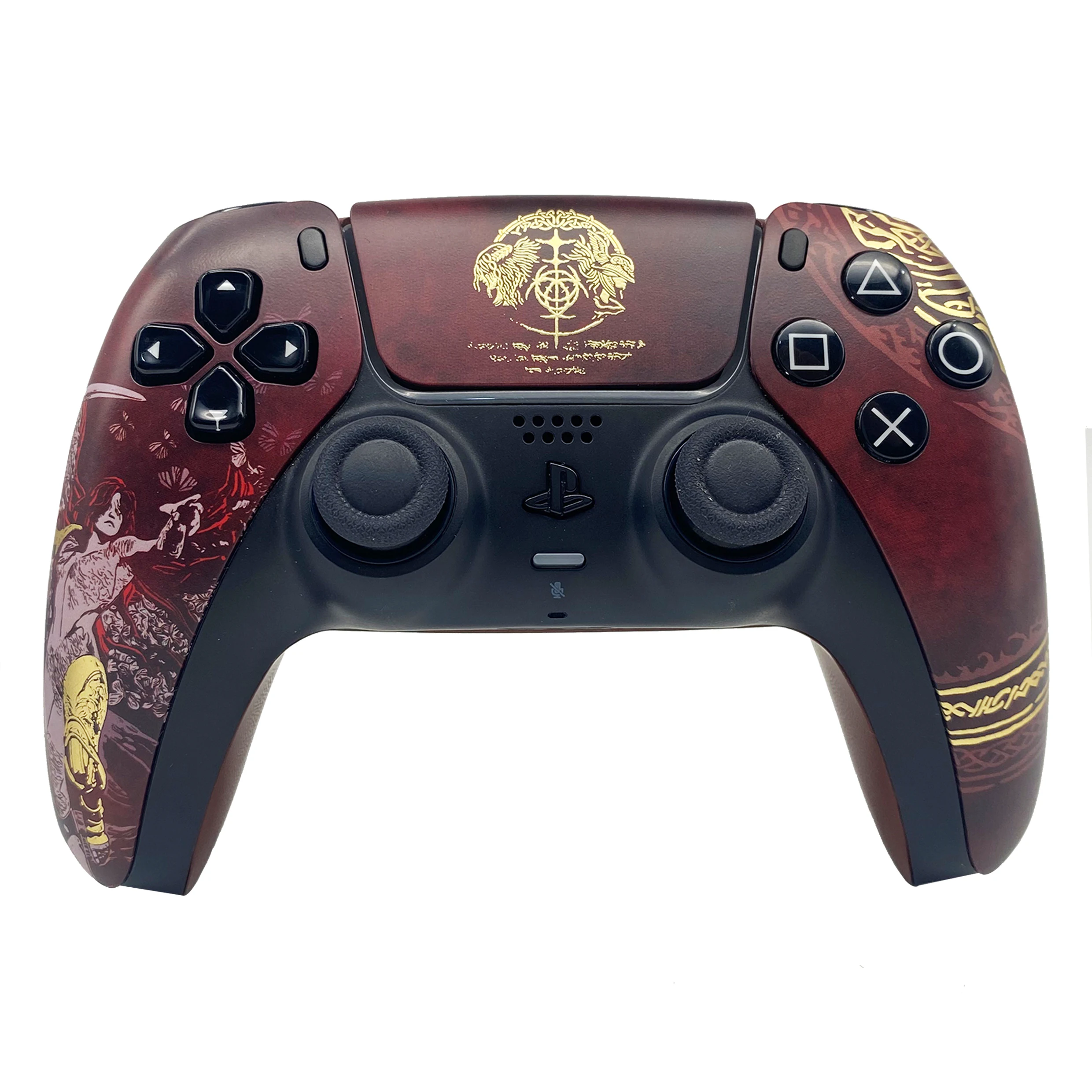 Gold stamping PS5 Controller Shell Faceplate Cover with Touchpad for DualSense Controller, Replacement for BDM-010 to 050