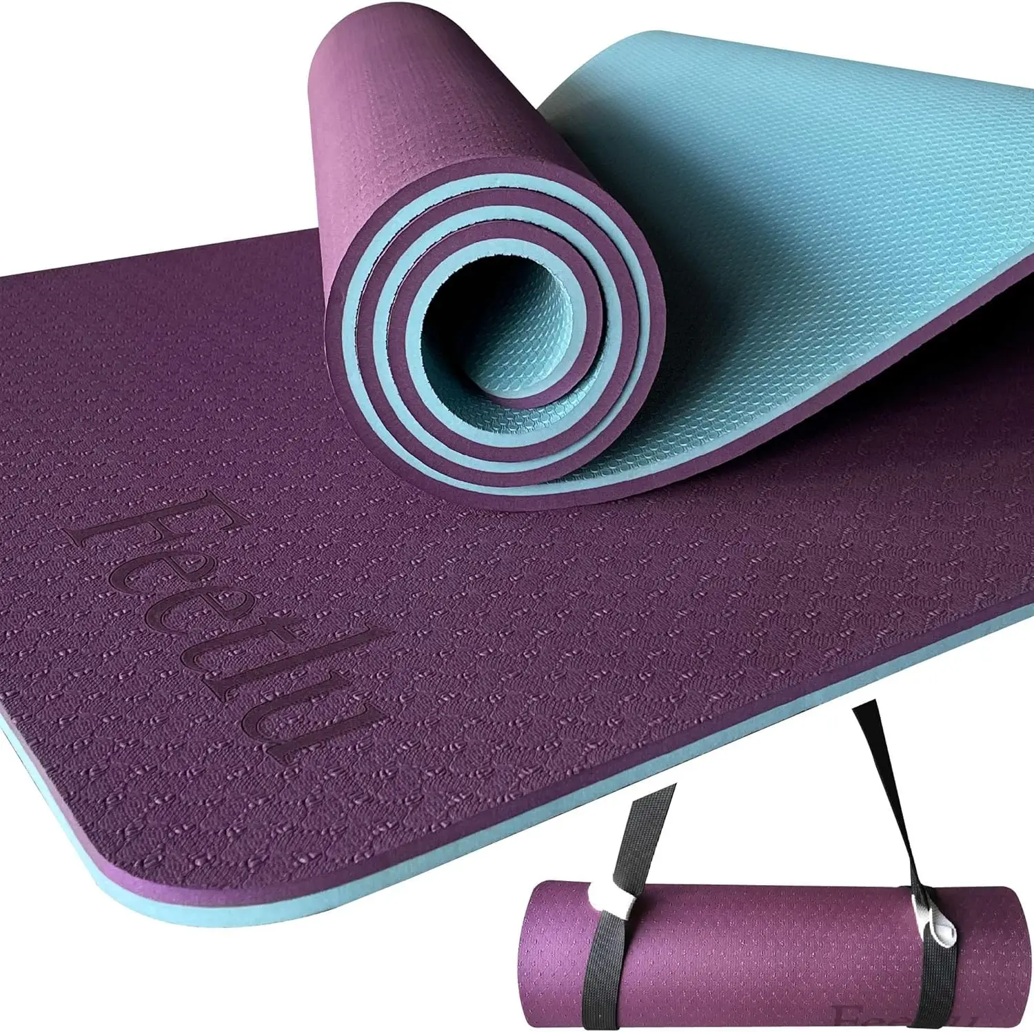 

2/5 Inch (10MM), Non-Slip Workout Mat For Yoga, Pilates, And Floor Exercises