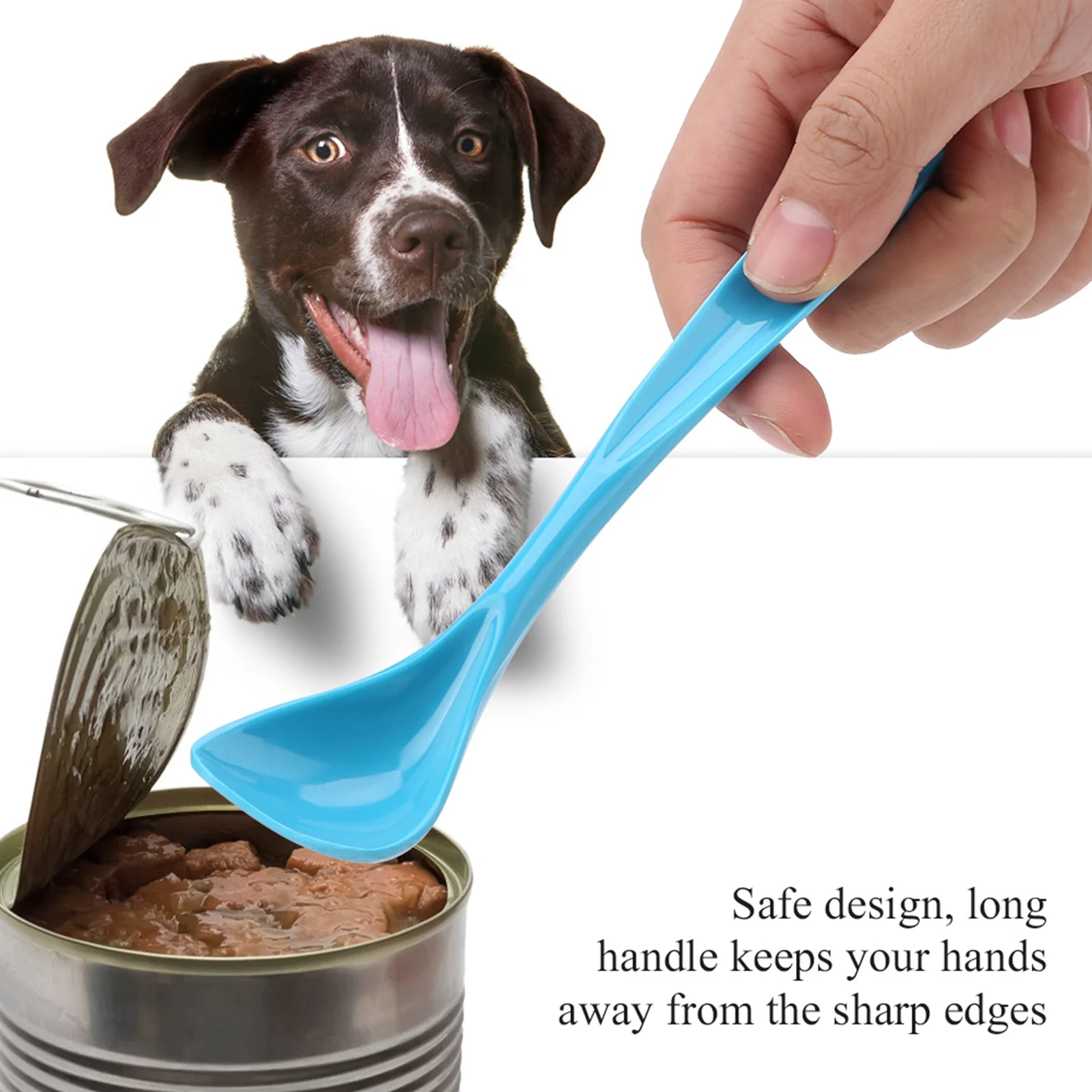 Pet Long Handle Spoon Dog Cat Canned Food Feeding Scoop