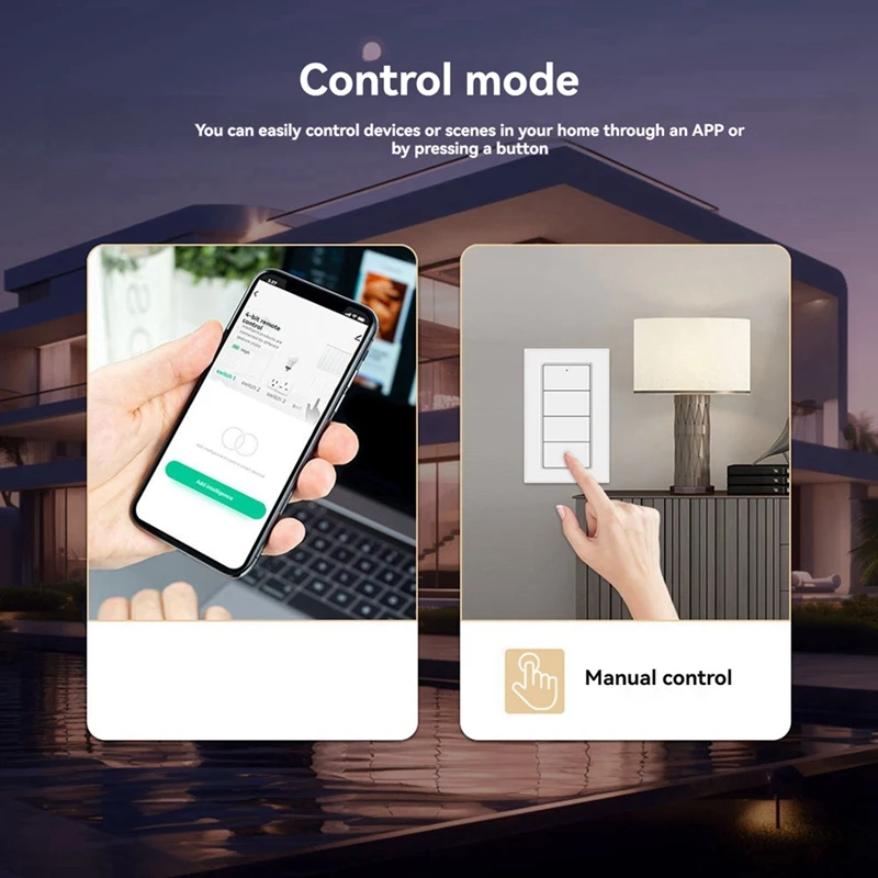 Tuya Zigbee-interruptor de escena inalámbrico de 4 entradas, Control por aplicación Smart Life, interruptor de botón de escena portátil alimentado por batería