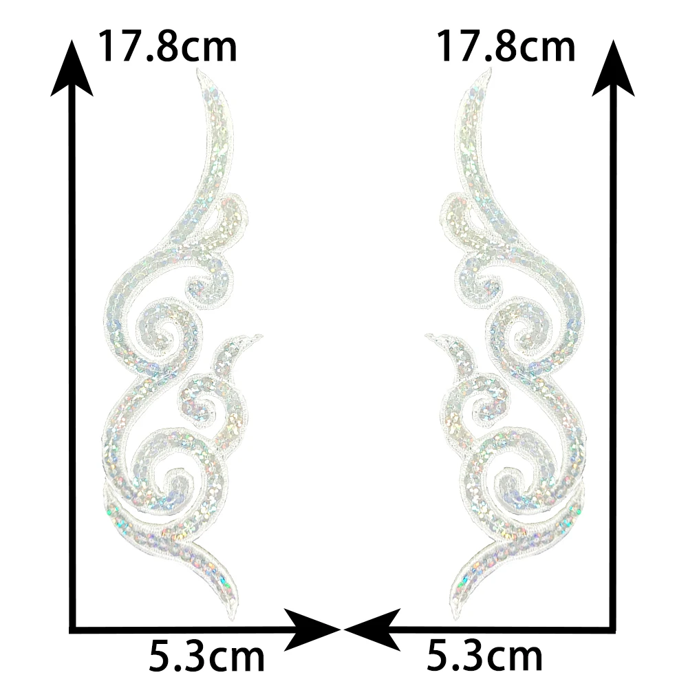 Sequin embroidery Hot melt adhesive ironing Hollowing out pattern DIY sewing washable decorate clothing collocation patches