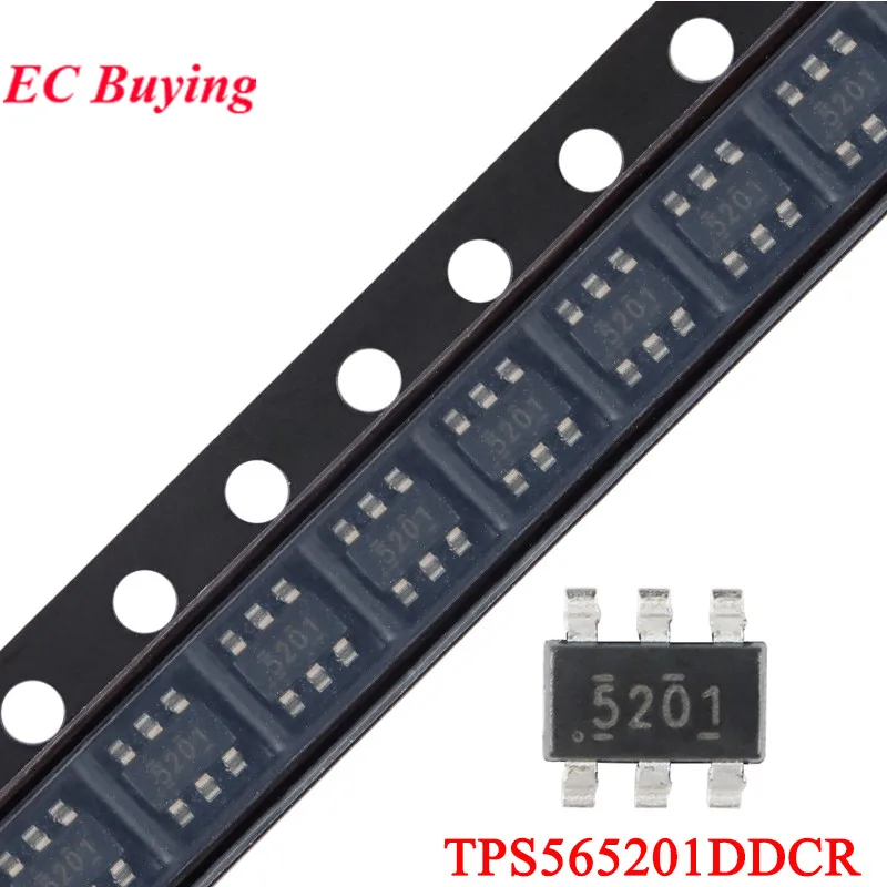 10Pcs/5pcs TPS565201DDCR TPS565201 5201 SOT-23-6 Synchronous Buck Regulator Chip IC