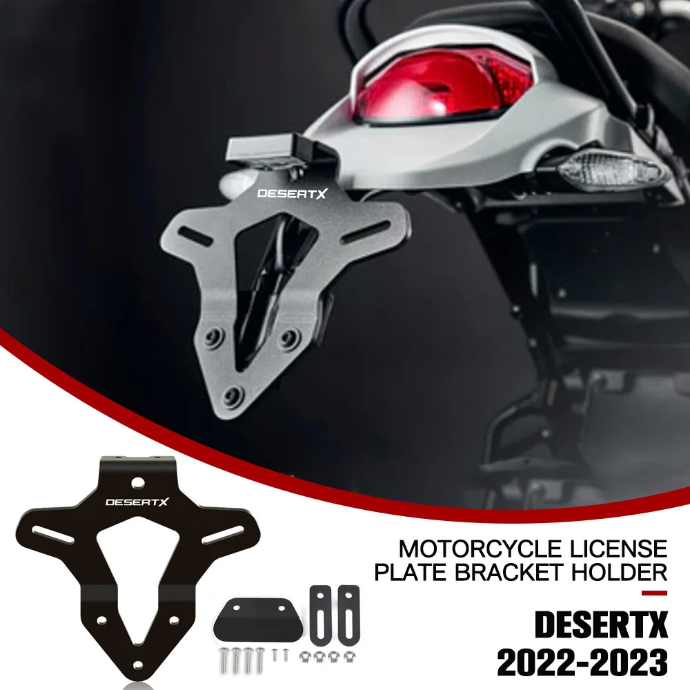 

Motorcycle Accessories For Ducati DesertX 2022-2023 License Plate Holder Rear End Fairing Eliminator Support Mounting DesertX