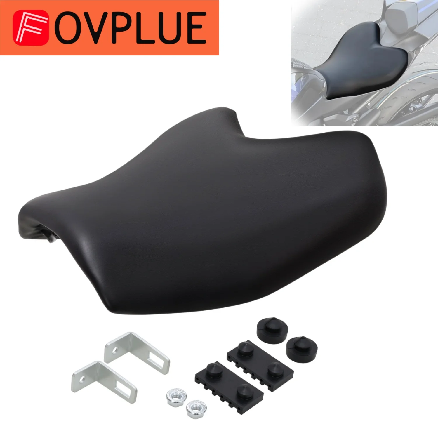 

Motorcycle accessories Front Driver Rider Seat Cushion Pad Mounting Kit For Kawasaki Z1000 2007-2009 2008 Waterproof PU leather
