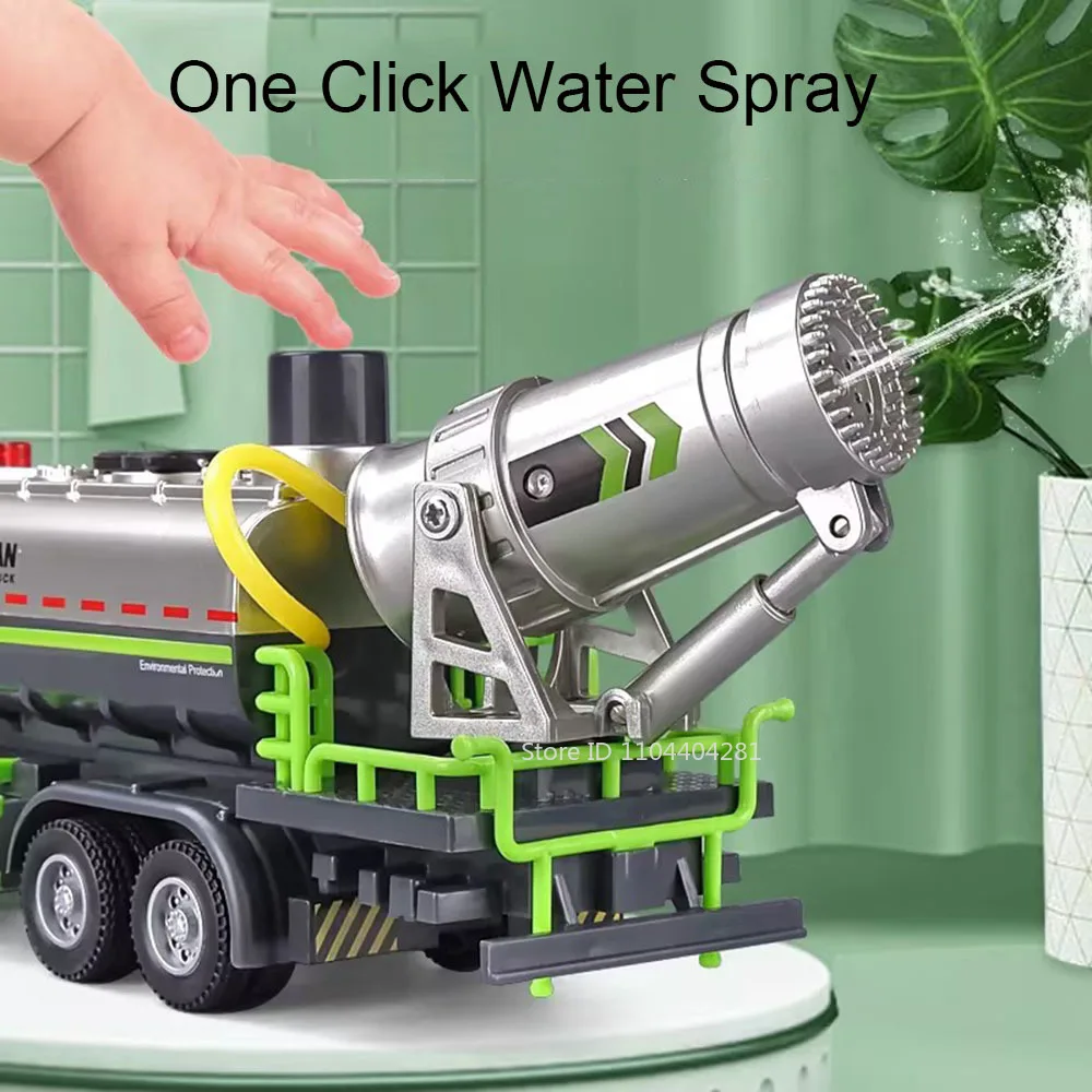 1:32 Stedelijke Anti Haze Legering Voertuigen Sanitaire Auto Model Diecast Speelgoed met Geluid Licht Pull Back Modellen voor kinderen Leuke Geschenken