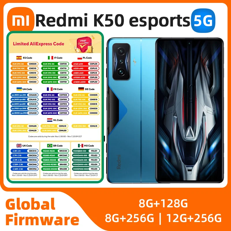 

xiaomi redmi k50 Esports version Android 5G Unlocked 6.67 inch 256GB ROM All Colours in Good Condition Original used phone