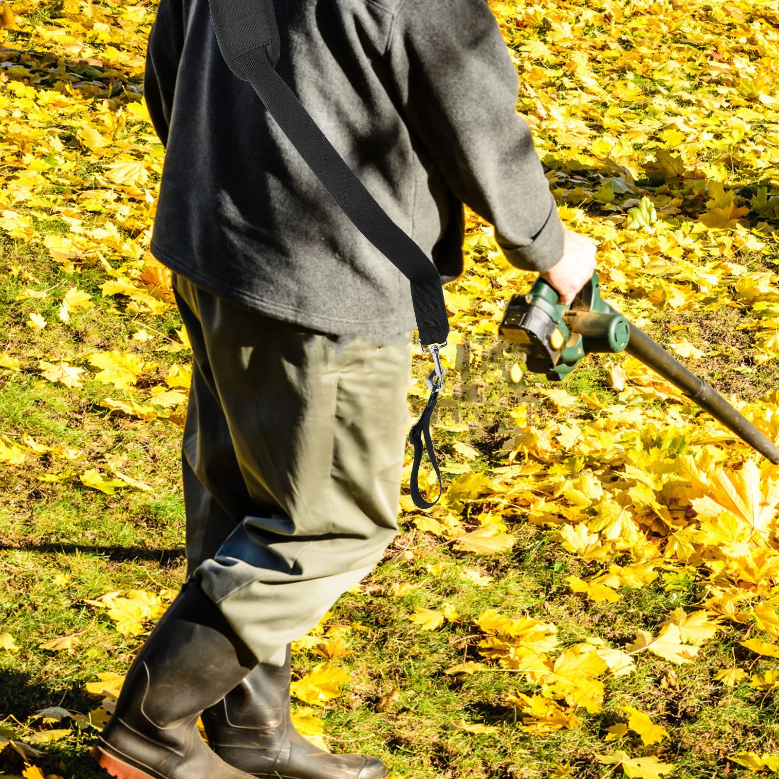 

Blower Leaf Adjustable Shoulder Strap for Trimmer Lightweight Black Metal Home Supplies Grass Gardening Accessories