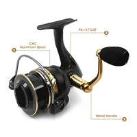 Fishing Reel Metallic CNC Spool 12KG Max Drag 12BB 1000H-5000H Left/Right Handle Spinning Fishing Reel Ashconfish carp saltwater