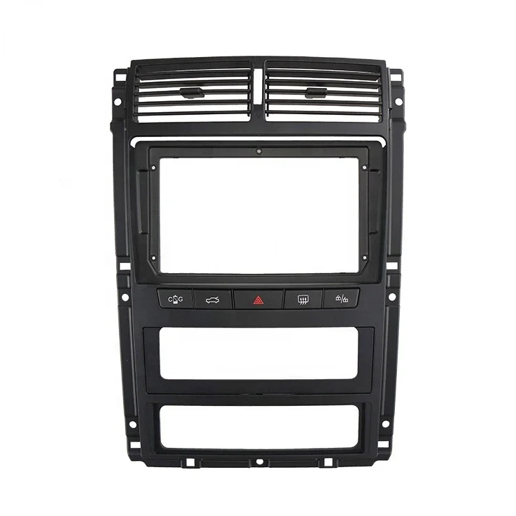 Car radio frame for Peugeot 405 black and wood mahogany touch screen navigation panel dvd player frame Android radio fascia