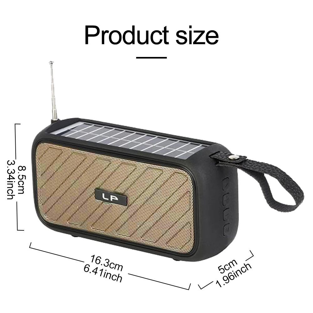 V55 indoor and outdoor portable desktop solar powered charging Bluetooth speaker