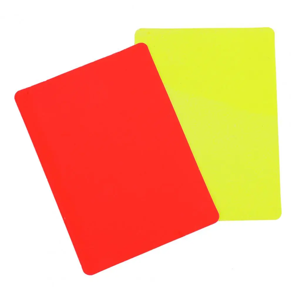 Practical Thickened Reusable Sports Football Referee Red And Yellow Cards Waterproof Referee Card Referee Equipment