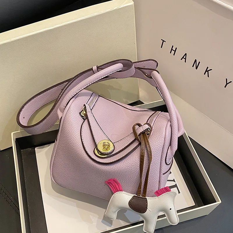 

2025 Trend! Premium Lychee Lindy - Candy Pastel, Adjustable Strap, K - J Street Style