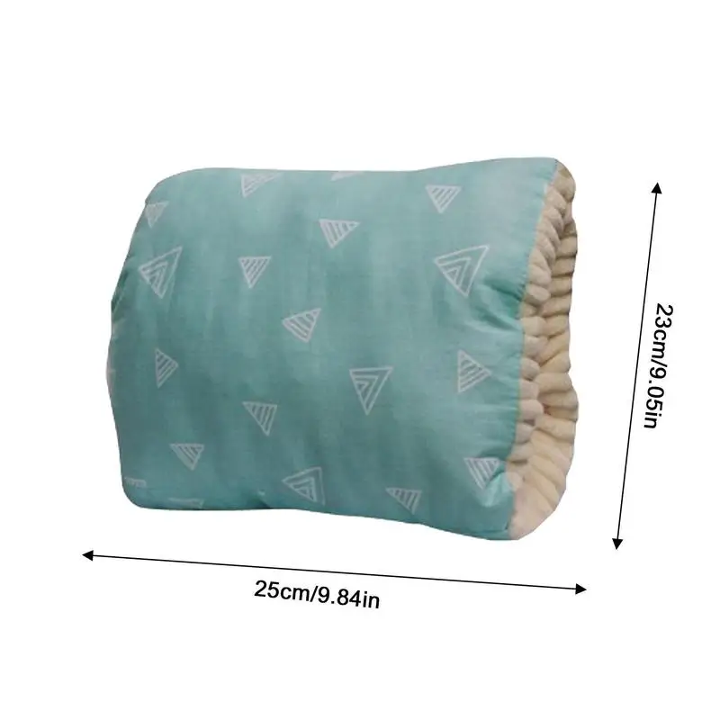 Almohada de cuna acogedora para recién nacido, soporte antisaliva para la cabeza, cómoda y suave, con orificio para el brazo, para alimentación de biberón