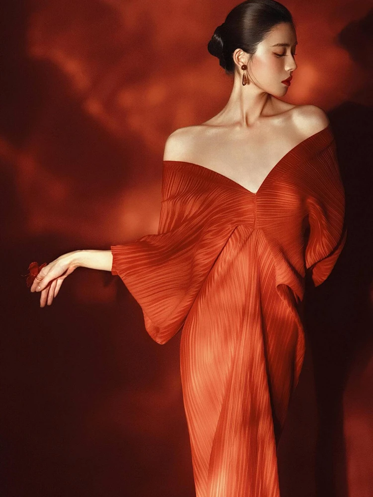 

2026 New Red Color Series Fashion Portrait Studio Photography Costume High Quality Art Photo Shoot Traditional Chinese Style ...