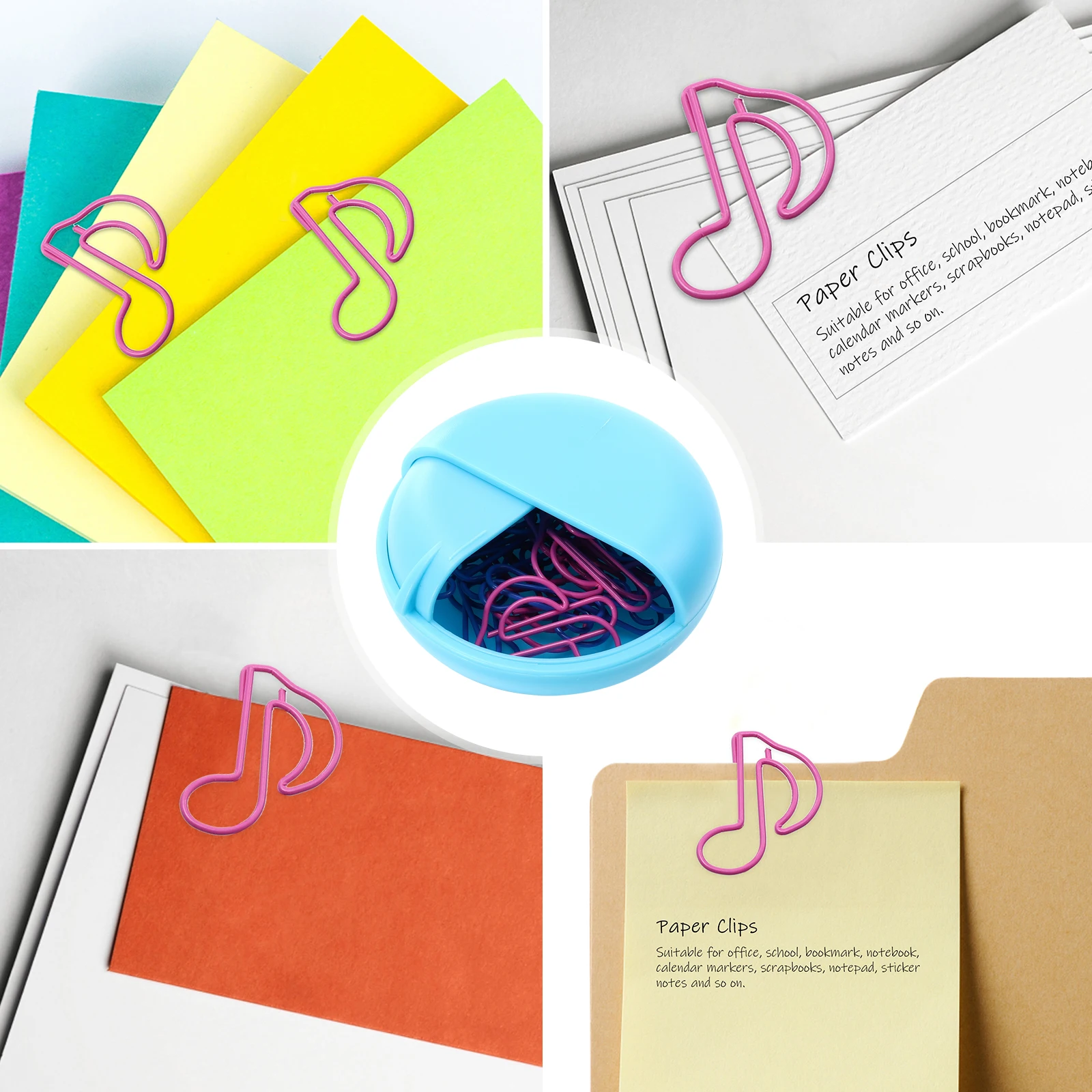 

16 Pcs Note Bookmark Paper Clip Colored Shaped Clips Large Unique Page Bookmarks Chic