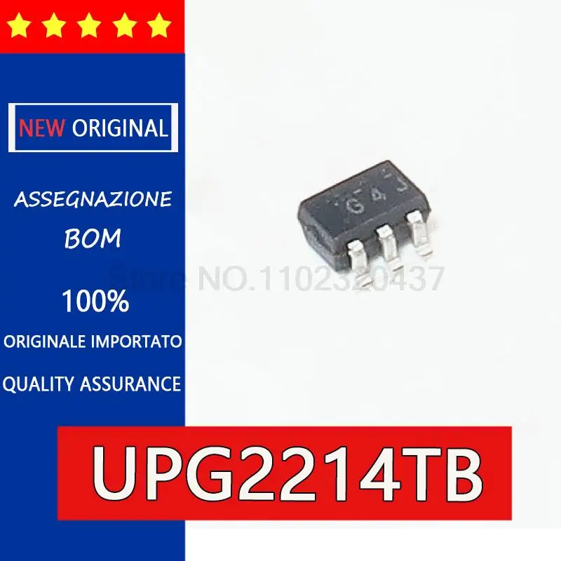 10pcs UPG2214 G4J UPG2214TB SOT23-6 Single pole double throw signal analog switch Single pole double throw signal