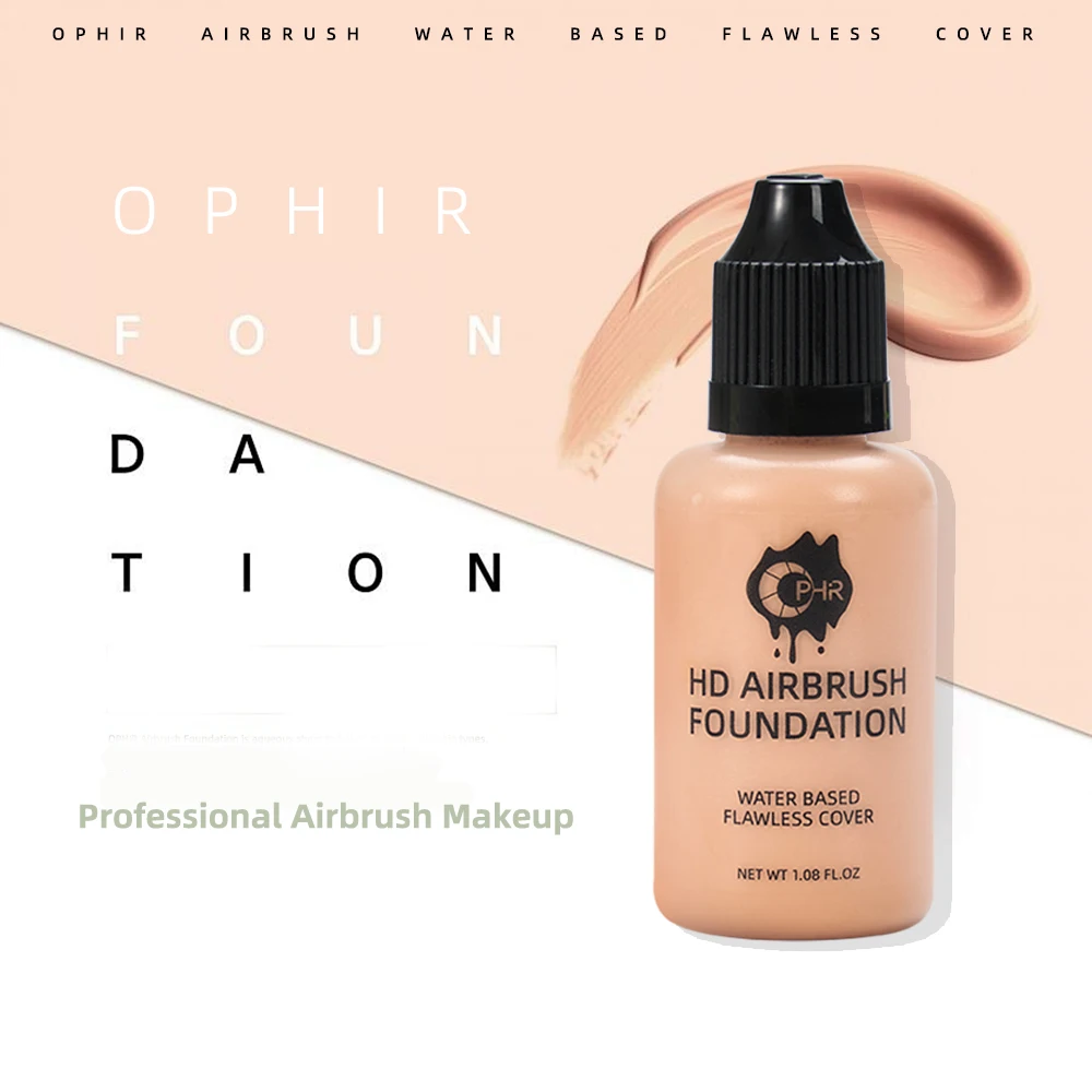 OPHIR-base de aerógrafo profesional, 30ml/botella, 7 colores para elegir, base de maquillaje en aerosol para Kit de aerógrafo TA007