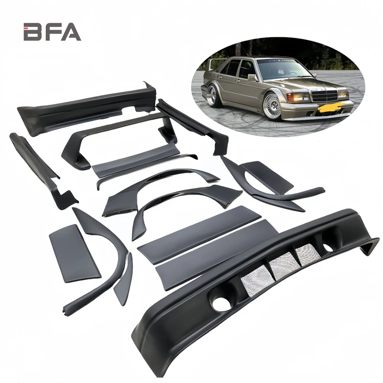 for  For Mercedes-benz C-Class 190E bumper  Benz W201 190e Evolution II Front and rear bumper body kit