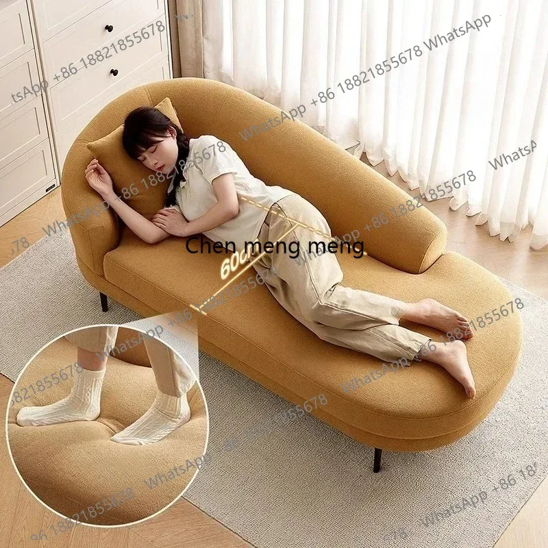 

Sofas Furniture Luxurious 180cm Yellow Lamb Wool Velvet Chaise Lounge Living Room Bedroom Single Sofa Bed Couch Sofa Furniture
