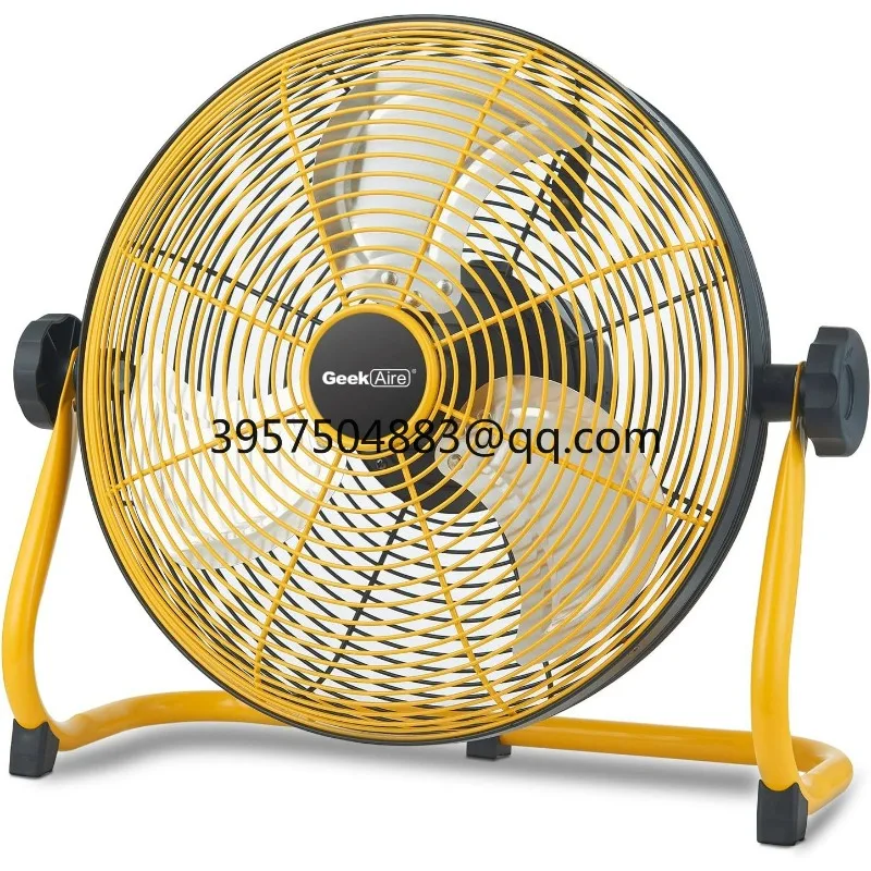 

12" Portable Battery Operated Fan with Metal Blade, 360 Vertical Tilt, 20h Run Time Cordless Fan