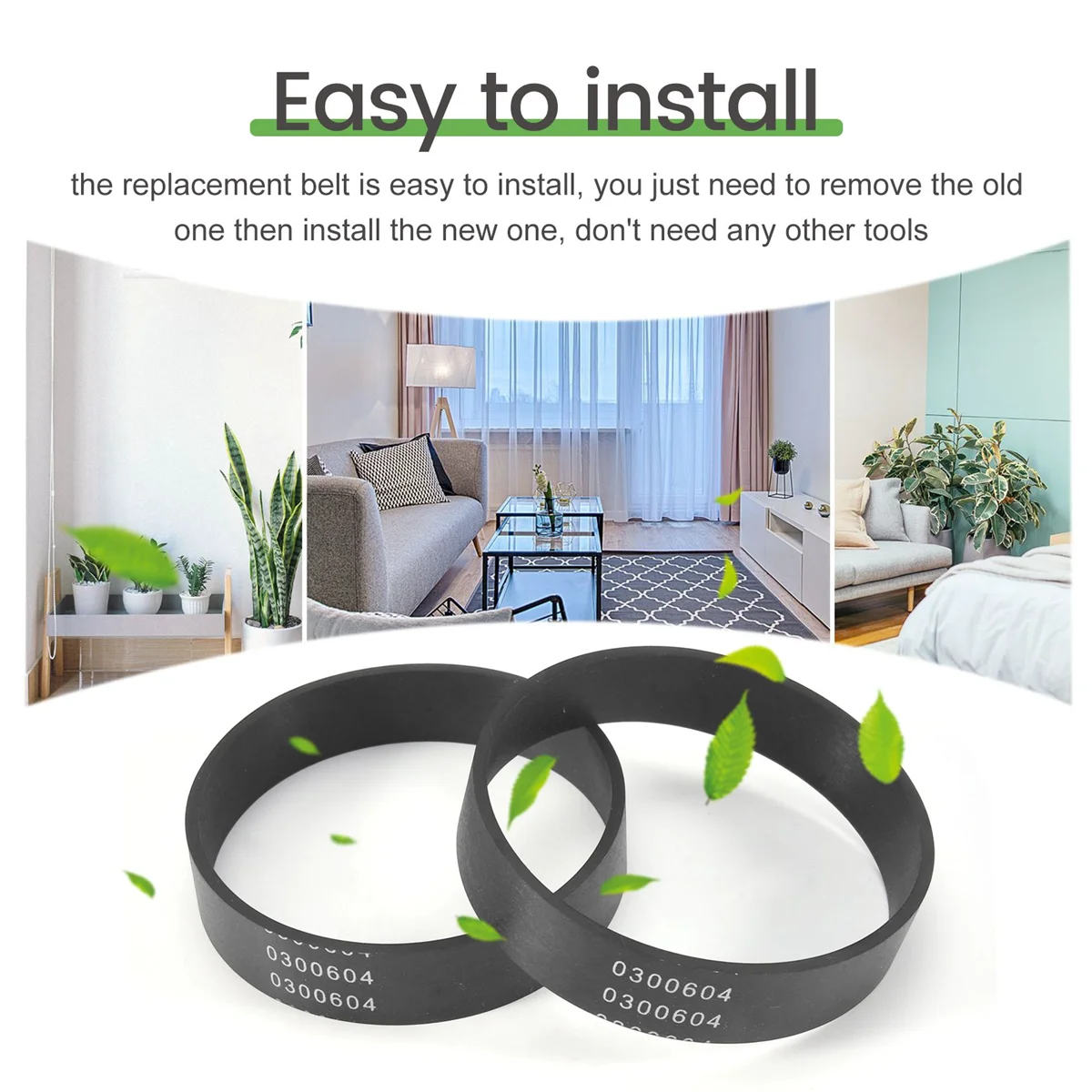 8 Pieces Vacuum Belt Replacement Belts Compatible for Oreck XL 0300604 Upright Vacuum Cleaner