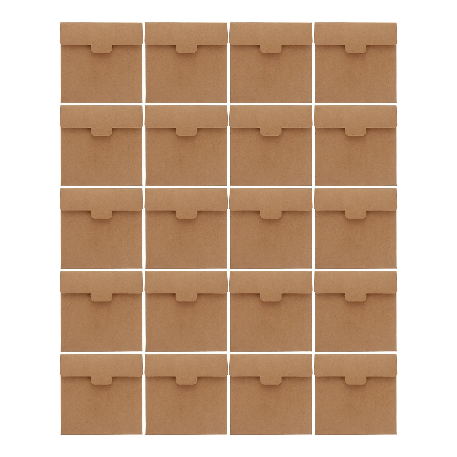 

20 Pcs Cow Card Paper Bag Envelopes for Invitation Brown Storage Sleeves