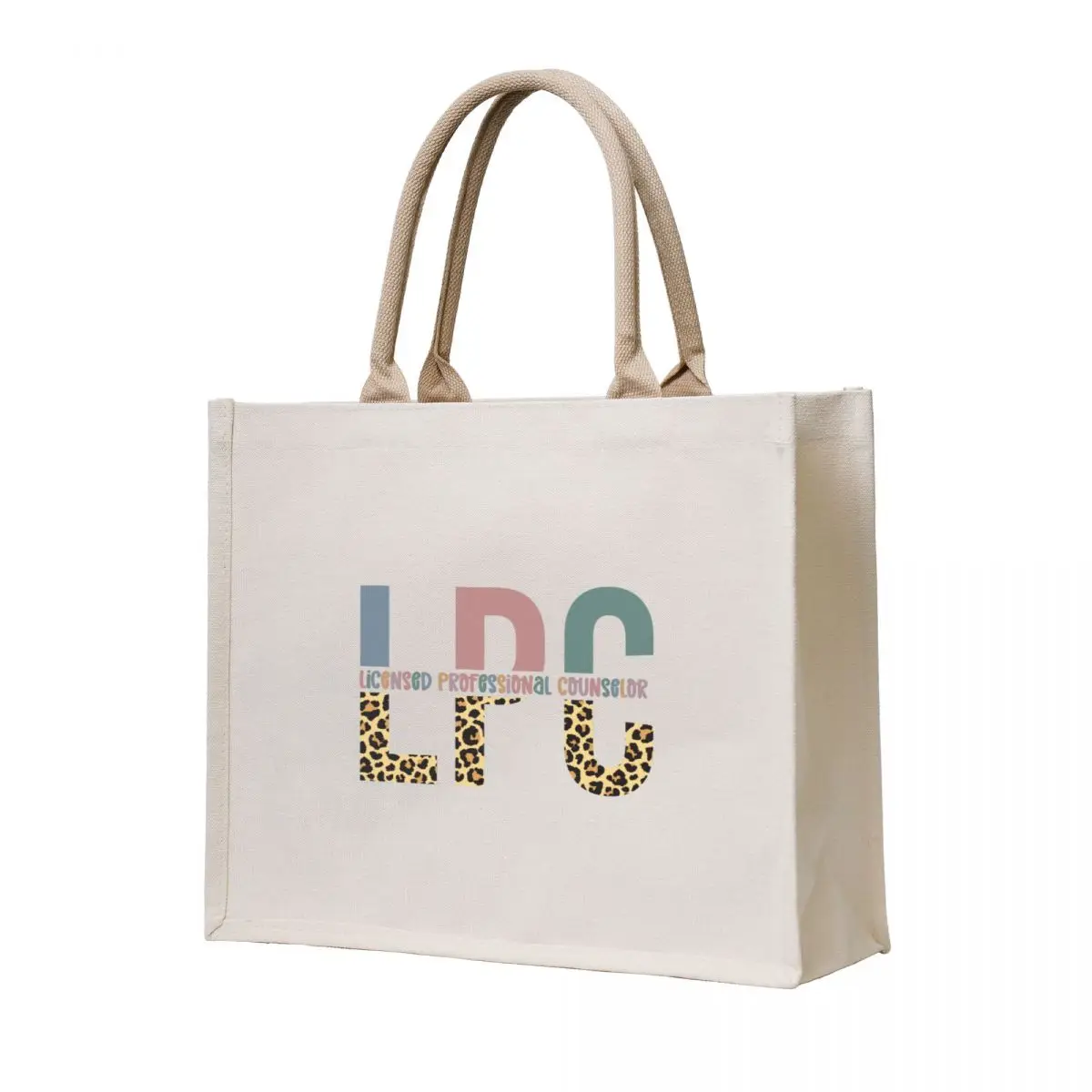 

Licensed Professional Counselor Cheetah Leopard Print Typography Licensed Mental health counselor Tote Bag Women's beach bags